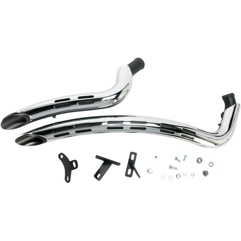BASSANI XHAUST Sweeper Exhaust – Black/Chrome Radial Sweeper Exhaust