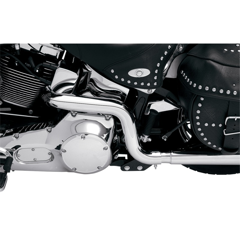 BASSANI XHAUST Tru Dual Exhaust – ’86-’06 Softail Power Curve True-Dual Crossover Header Pipes