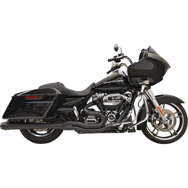 BASSANI XHAUST 2:1 Exhaust – Black – Megaphone – ’17+ FL Road Rage 2:1 B4 Exhaust System
