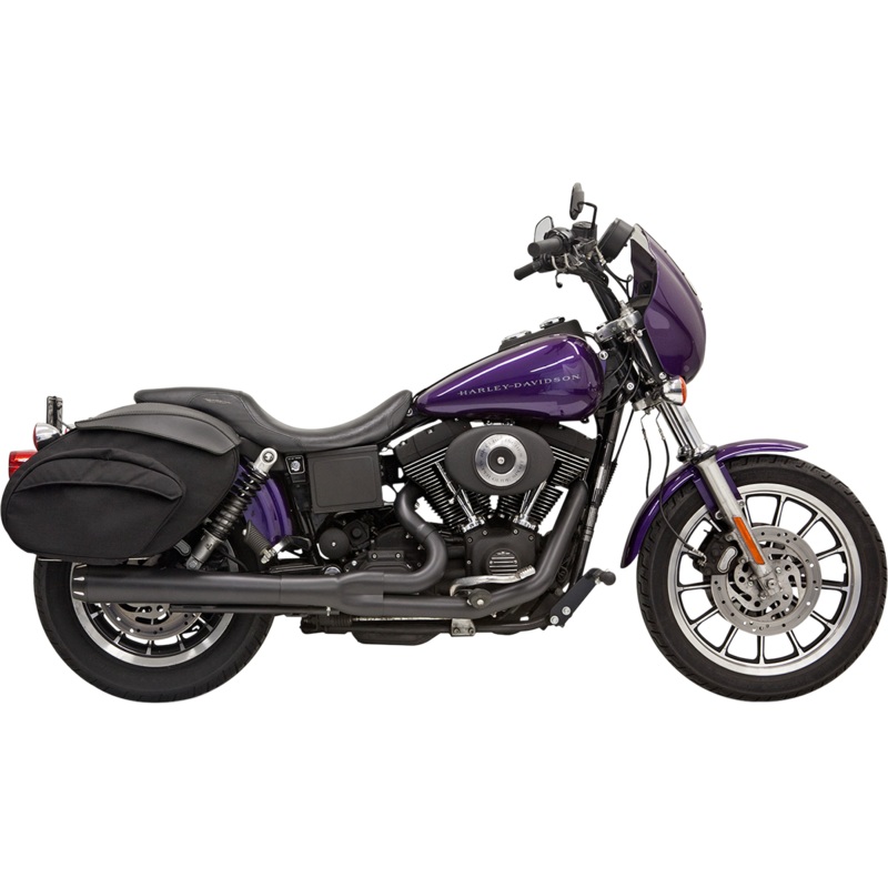 BASSANI XHAUST 2:1 Exhaust – Black – Megaphone – Long – ’91-’05 FXD Road Rage 2:1 Exhaust System