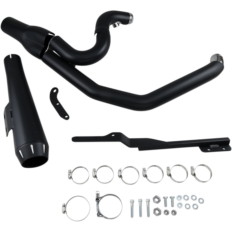 BASSANI XHAUST 2:1 Exhaust – Black – Megaphone – Short – ’91-’05 FXD Road Rage 2:1 Exhaust System