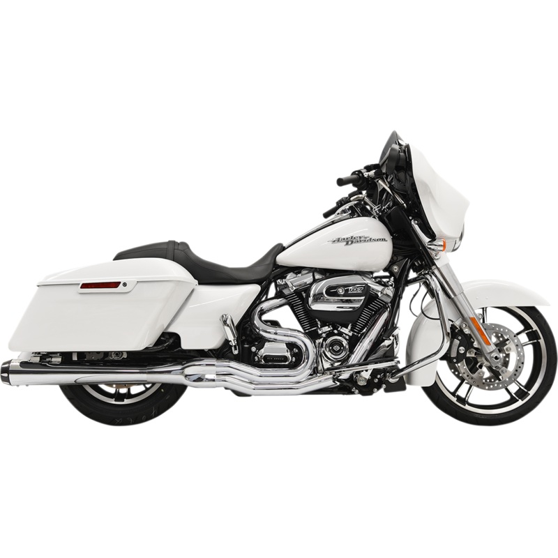 BASSANI XHAUST 2:1 Exhaust – Chrome – Megaphone – ’17+ FL Road Rage 2:1 B4 Exhaust System