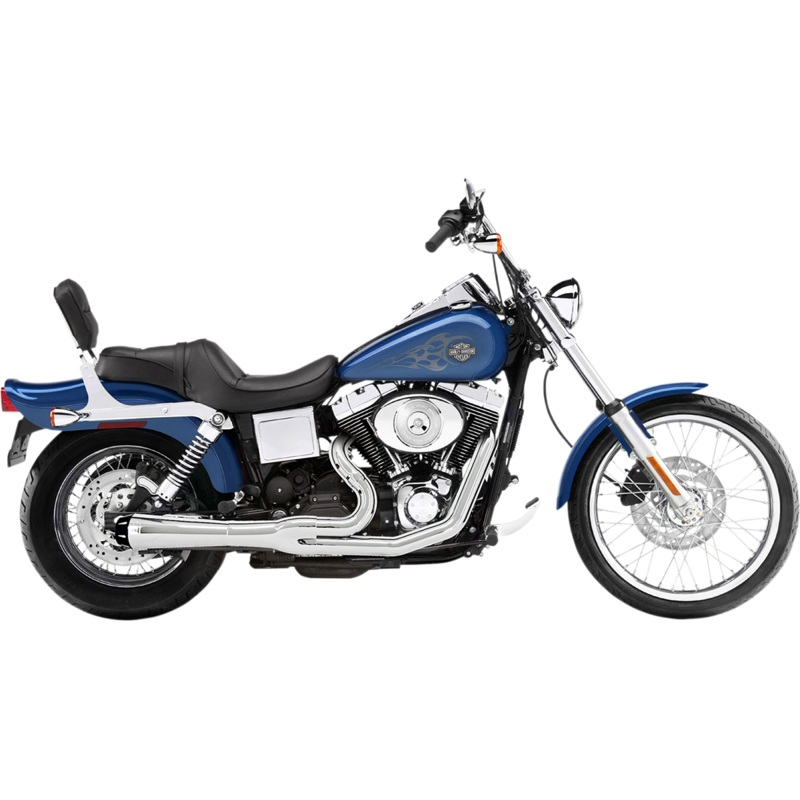 BASSANI XHAUST 2:1 Exhaust – Chrome – Megaphone – Short – ’91-’05 FXD Road Rage 2:1 Exhaust System