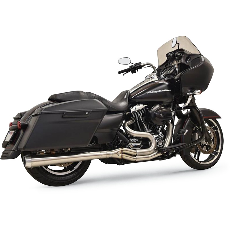 BASSANI XHAUST 2:1 Exhaust – Stainless Steel – Megaphone Road Rage III Long 2:1 Touring Exhaust