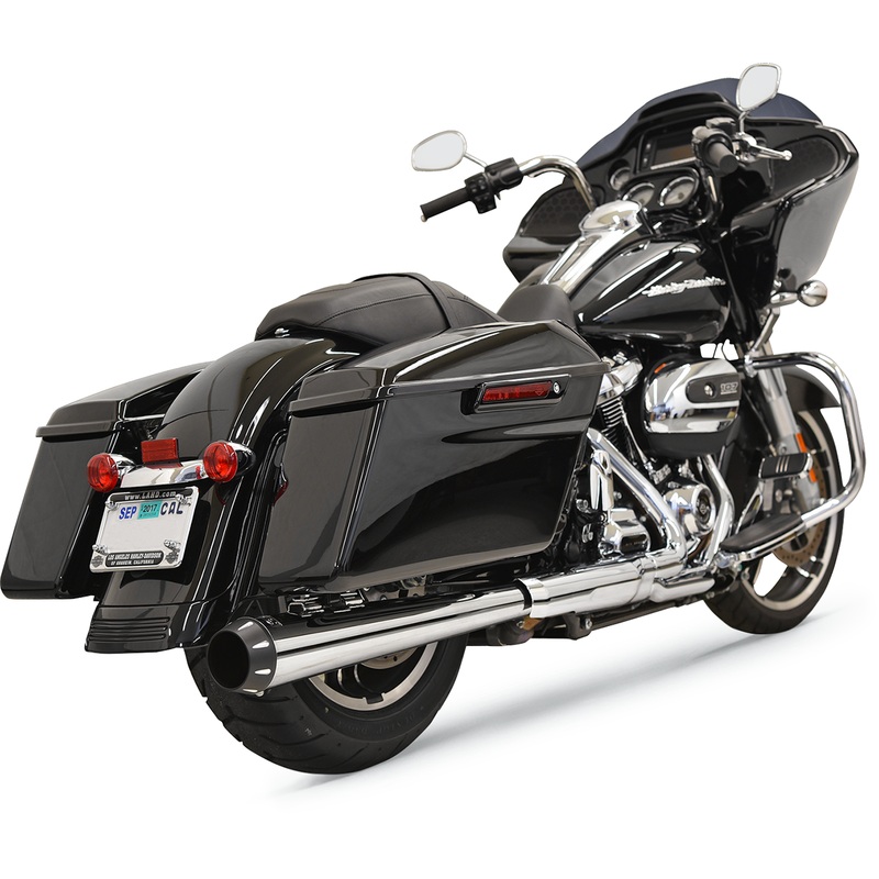 BASSANI XHAUST 2:1 Muffler – Chrome – Megaphone Crossover Eliminator Slip-On Muffler