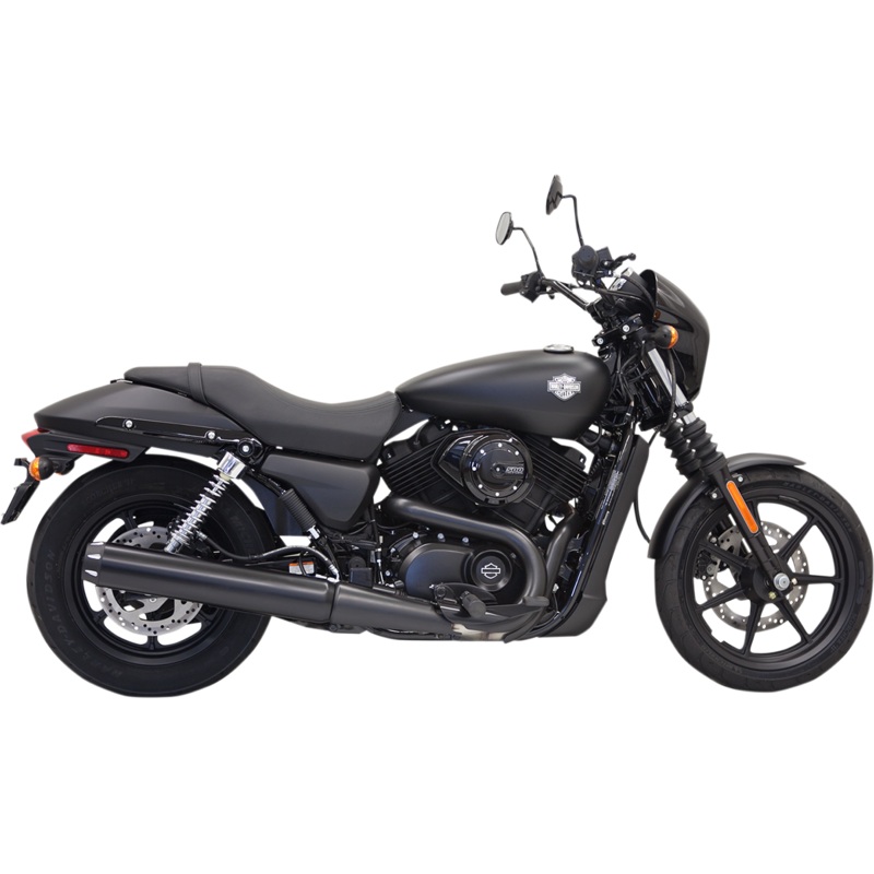 BASSANI XHAUST 4 Black Muffler – Straight/Long – XG500/750 Performance Slip-On Muffler