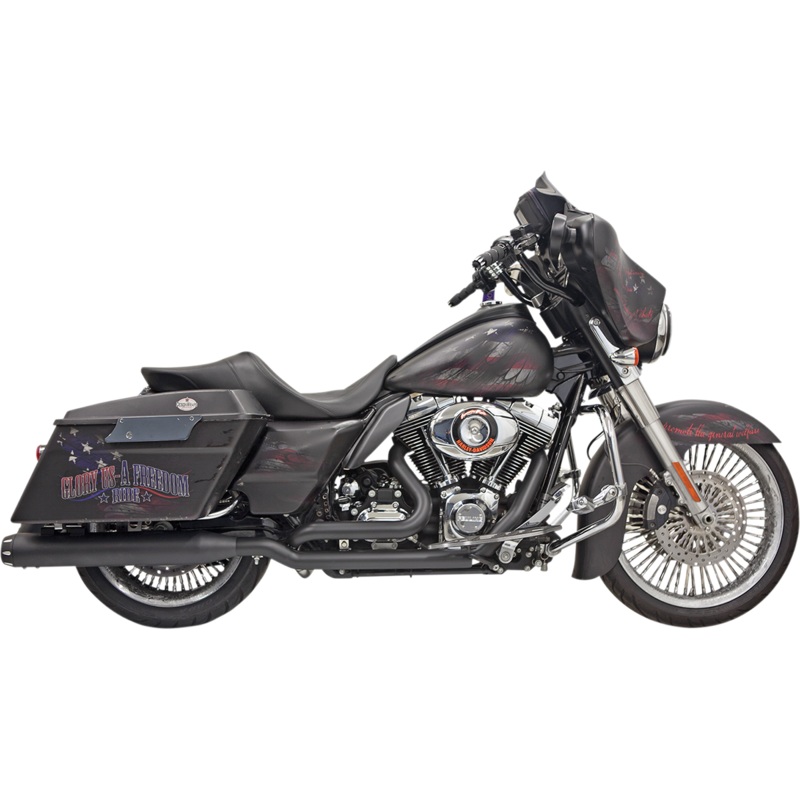 BASSANI XHAUST Down Under Exhaust – Black – Straight Can True-Dual Down Under System