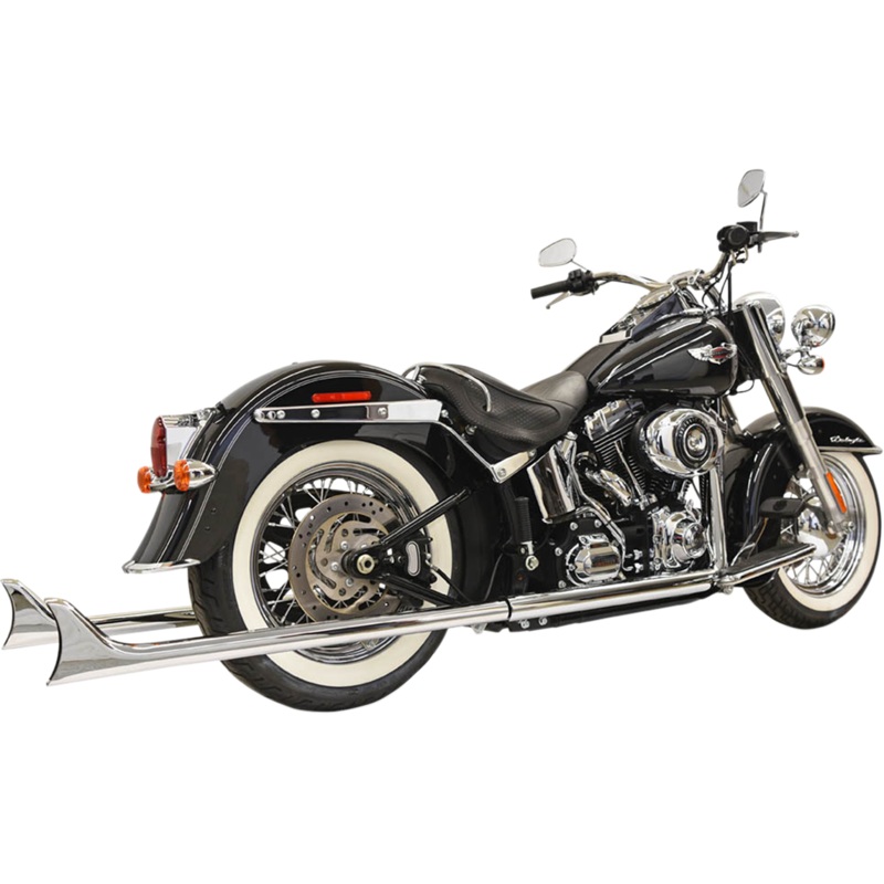BASSANI XHAUST Fishtail Exhaust – 39 – Softail Fishtail True Dual Exhaust System  without Baffles
