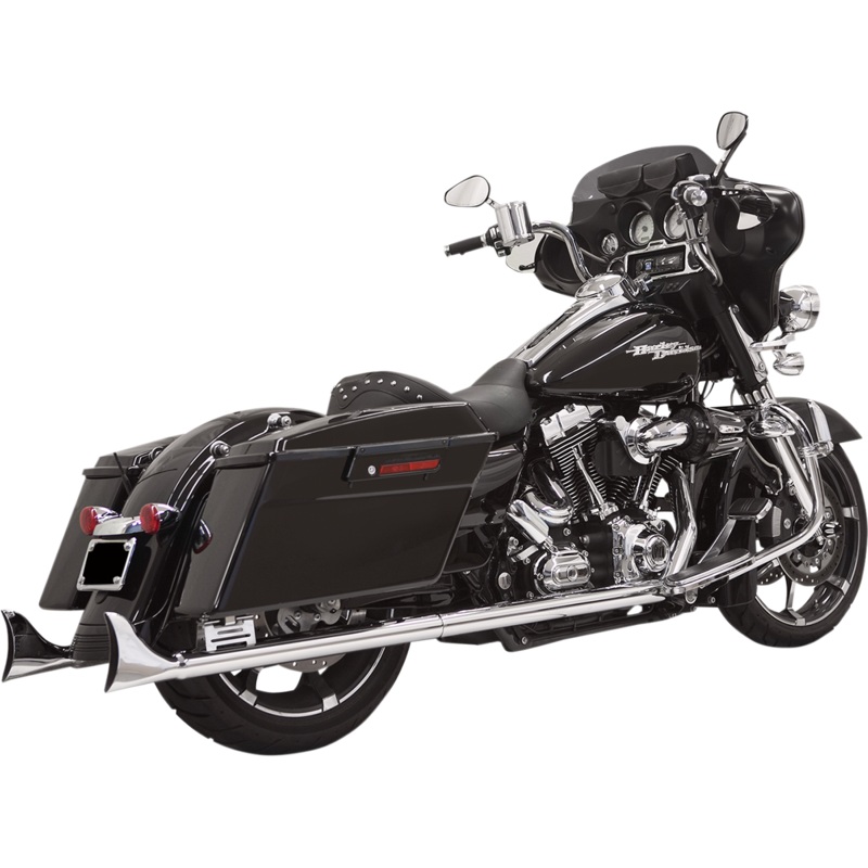 BASSANI XHAUST Fishtail Mufflers – Chrome – w/ Baffle – 33 – 95-’16 Touring Fishtail Slip-On Mufflers