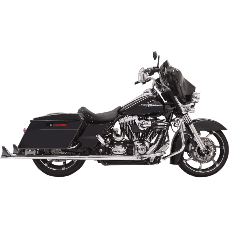 BASSANI XHAUST Fishtail Mufflers – Chrome – w/ Baffle – 36 – 95-’16 Touring Fishtail Slip-On Mufflers