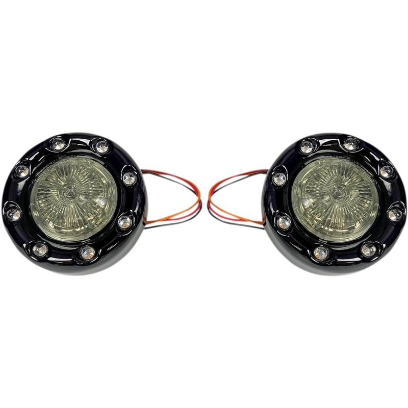 CUSTOM DYNAMICS Bullet Turn Signal 1157 – Black – Smoke Lens ProBEAM Bullet Ringz 1157 Rear Turn Signals