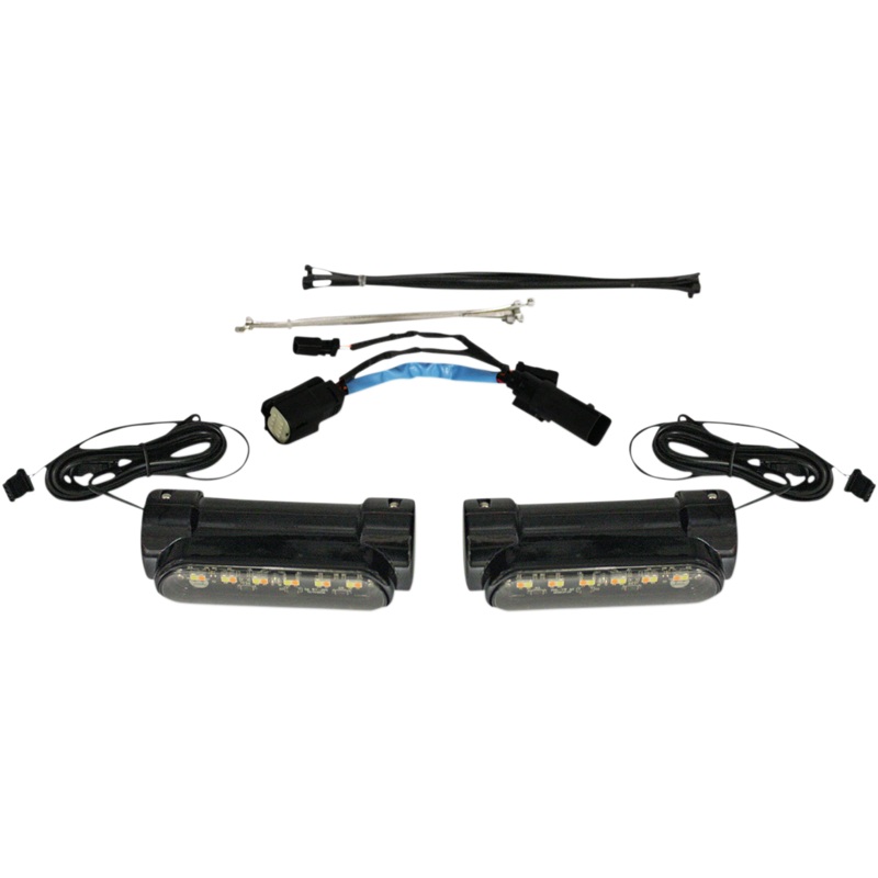 CUSTOM DYNAMICS Engine Guard Light – ’09-’13 CVO – Black Dynamic Amber/White Engine Guard LEDs