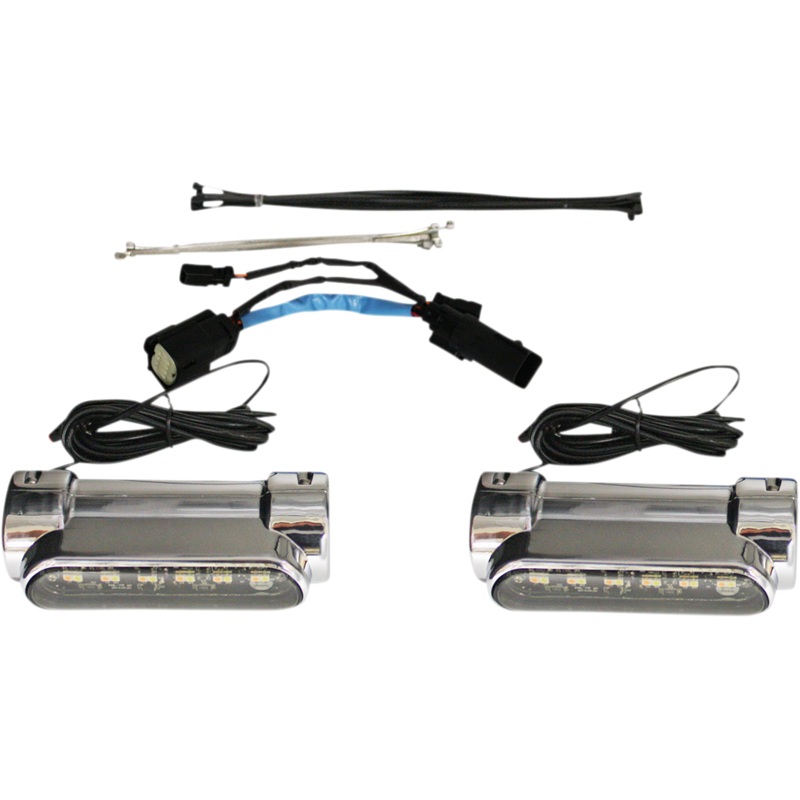 CUSTOM DYNAMICS Engine Guard Light – ’09-’13 CVO – Chrome Dynamic Amber/White Engine Guard LEDs