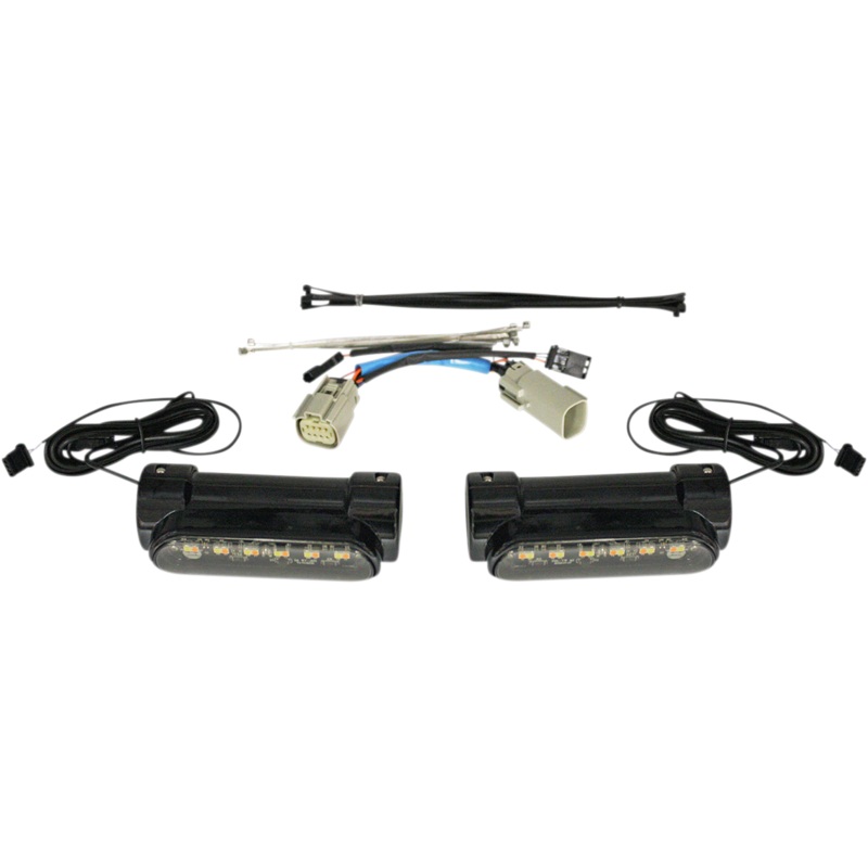 CUSTOM DYNAMICS Engine Guard Light – Triglide – Black Dynamic Amber/White Engine Guard LEDs