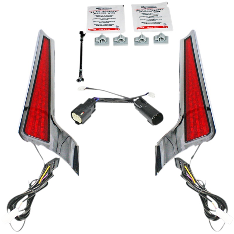 CUSTOM DYNAMICS Fascia LED Light Panels – Chrome/Red Fascia LED Panels