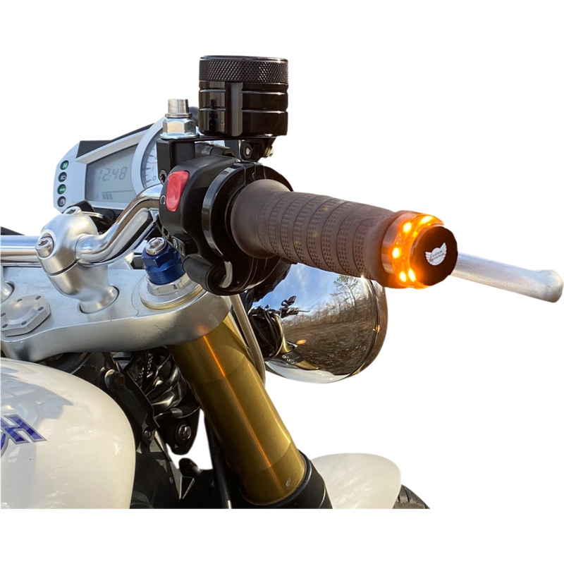 CUSTOM DYNAMICS Handlebar End Dual LED Lights – Universal LED Handlebar End Signal/Running Lights
