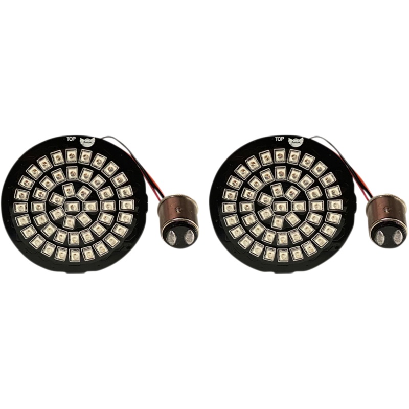 CUSTOM DYNAMICS LED Rear Turn Signal Insert – Red – 1157 Genesis 4 Red Ring LED Turn Signal Inserts