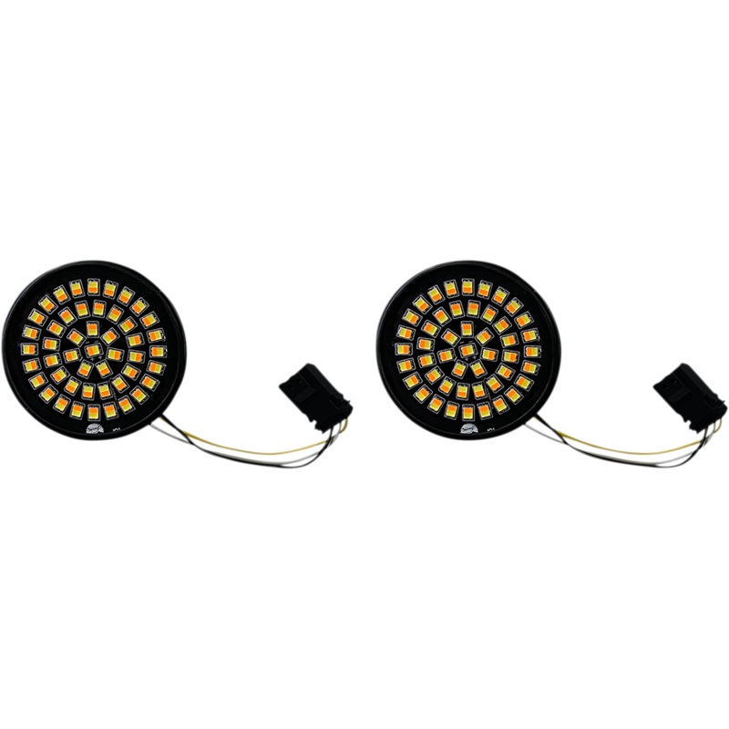 CUSTOM DYNAMICS LED Turn Signal Insert – Amber/White – CVO Genesis 4 Solid Amber/White (Halo Free) LED Turn Signal Inserts for CVO