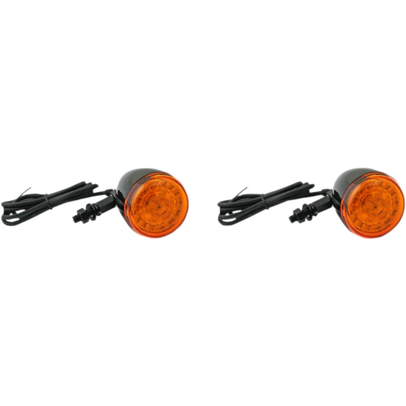 CUSTOM DYNAMICS ProBEAM Universal Turn Signals – Gloss Black/Amber ProBEAM Universal LED Bullet Bezel Turn Signals