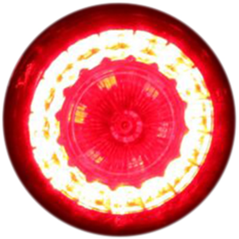 CUSTOM DYNAMICS ProBEAM Universal Turn Signals – Gloss Black/Red ProBEAM Universal LED Bullet Bezel Turn Signals
