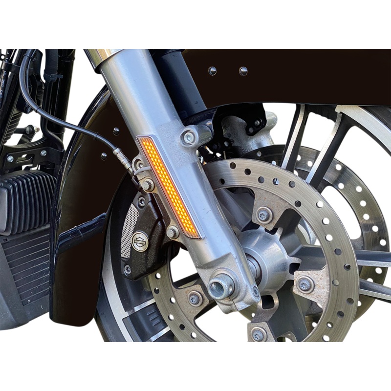 CUSTOM DYNAMICS LED Fork Light – Amber – Black LED Front Fork Lightz