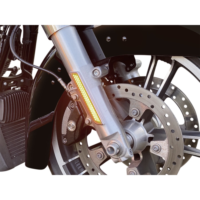 CUSTOM DYNAMICS LED Fork Light – Smoke – Chrome Universal LED Front Fork Lightz