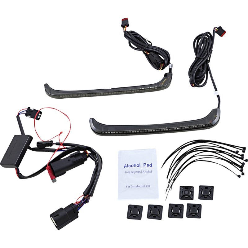 CUSTOM DYNAMICS Saddlebag Lights – Smoke Sequential Dual Color Low Profile BAGZ