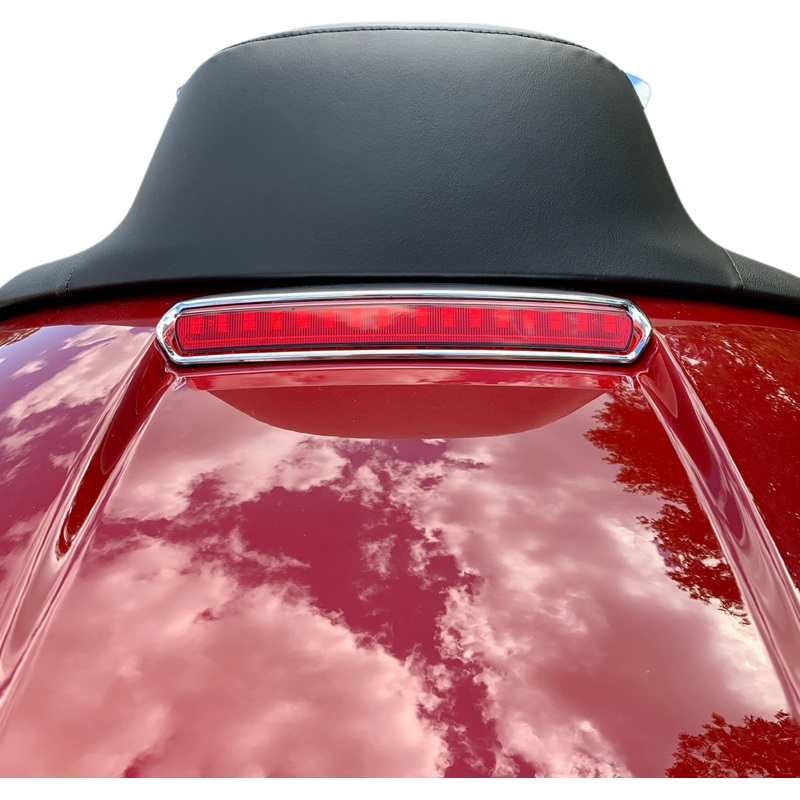 CUSTOM DYNAMICS Tour Pack Lid Light – Chrome/Red High Mount Tour Pak (HMT) LED Light