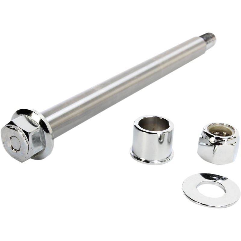 DRAG SPECIALTIES Axle – Front – Chrome – 00-06 FXSTS Chrome Axle Kit