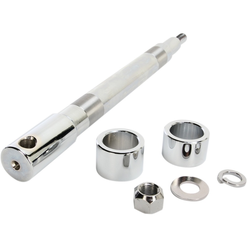 DRAG SPECIALTIES Axle – Front – Chrome – 00-07 FLT Chrome Axle Kit