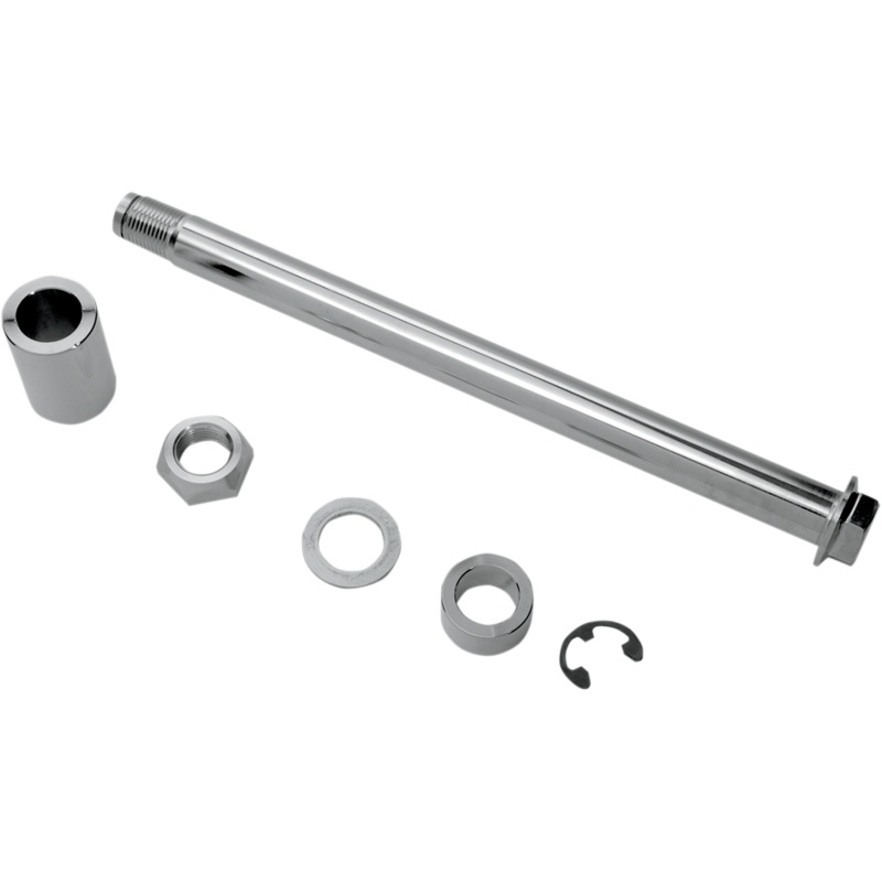 DRAG SPECIALTIES Axle – Rear – Chrome – 08-17 FXST Chrome Axle Kit