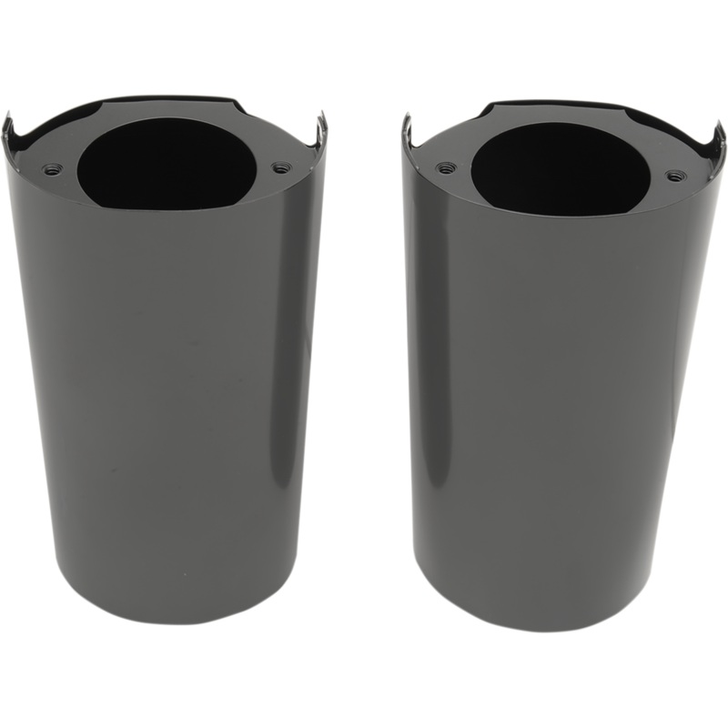 DRAG SPECIALTIES Fork Slider Covers – Black – Smooth – Extended +2 (8.5) Fork Slider Covers  Smooth