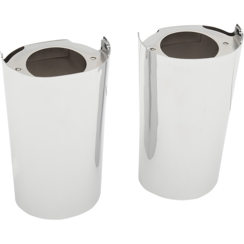 DRAG SPECIALTIES Fork Slider Covers – Chrome – Smooth – Stock Length – Replacement OEM Number 45600003/45800023 Fork Slider Covers  Smooth