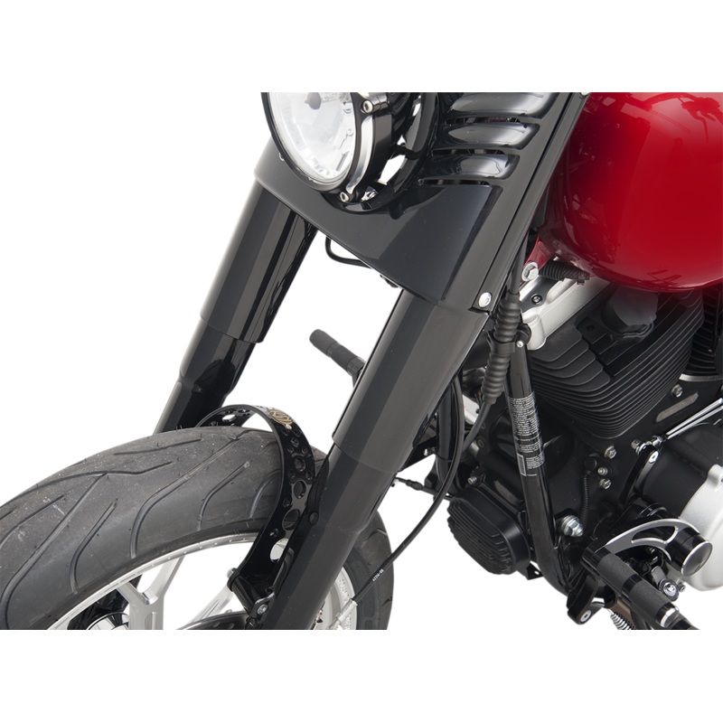 DRAG SPECIALTIES Fork Slider Covers – Gloss Black – Smooth – Stock Length – Replacement OEM Number 45964-86 Fork Slider Covers  Smooth