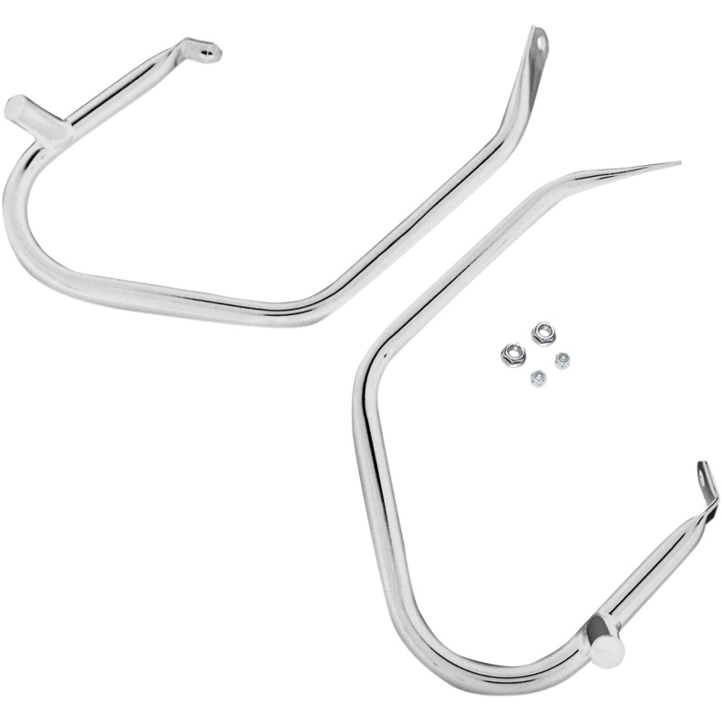 DRAG SPECIALTIES Saddlebag Guard – Chrome Low-Profile Saddlebag Guards