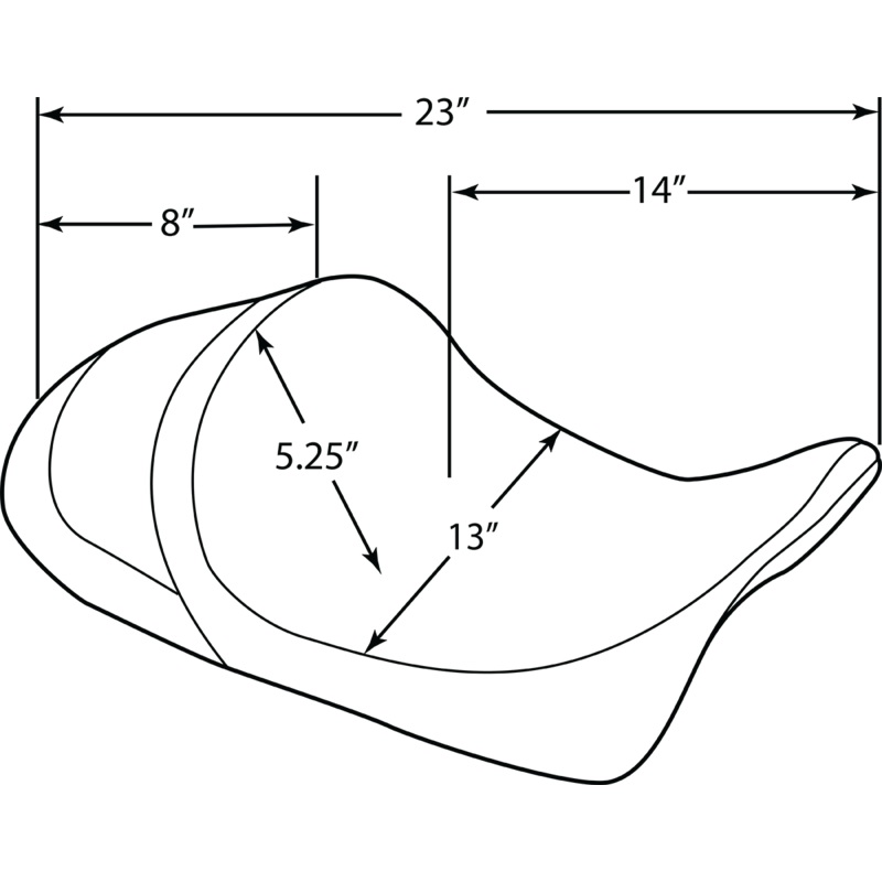 DRAG SPECIALTIES SEATS Forward Low Solo Seat – Diamond – Suede Forward Low Solo Seat