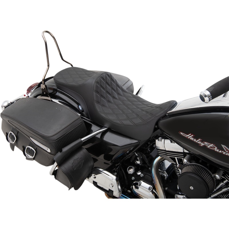 DRAG SPECIALTIES SEATS Predator III 2- Up Seat – Double Diamond – Black Predator III Seat