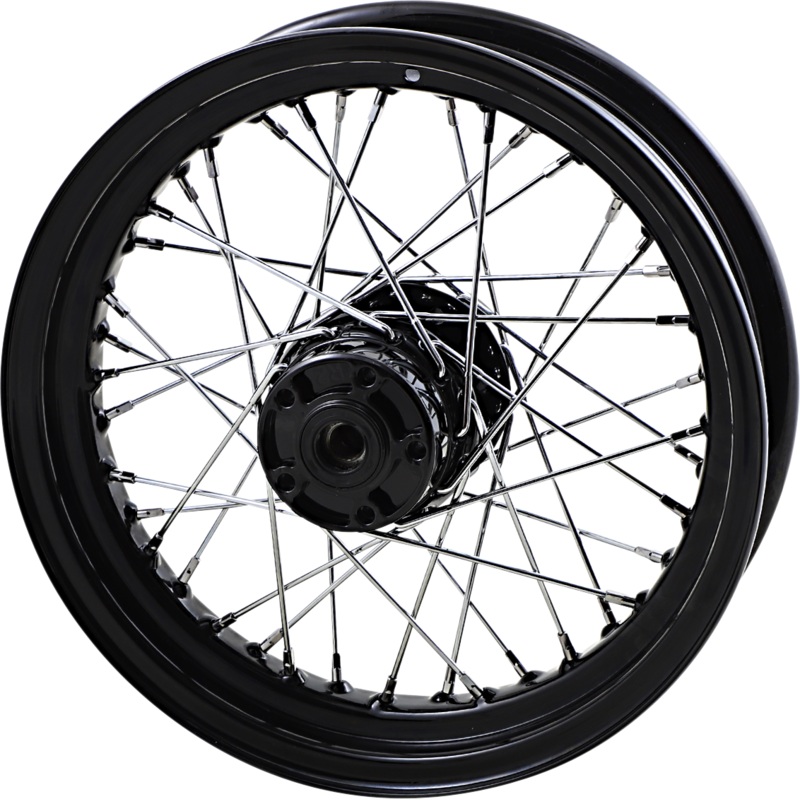 DRAG SPECIALTIES Wheel – Rear – 16×3 – Black – 97-99 ST Replacement Laced Wheel