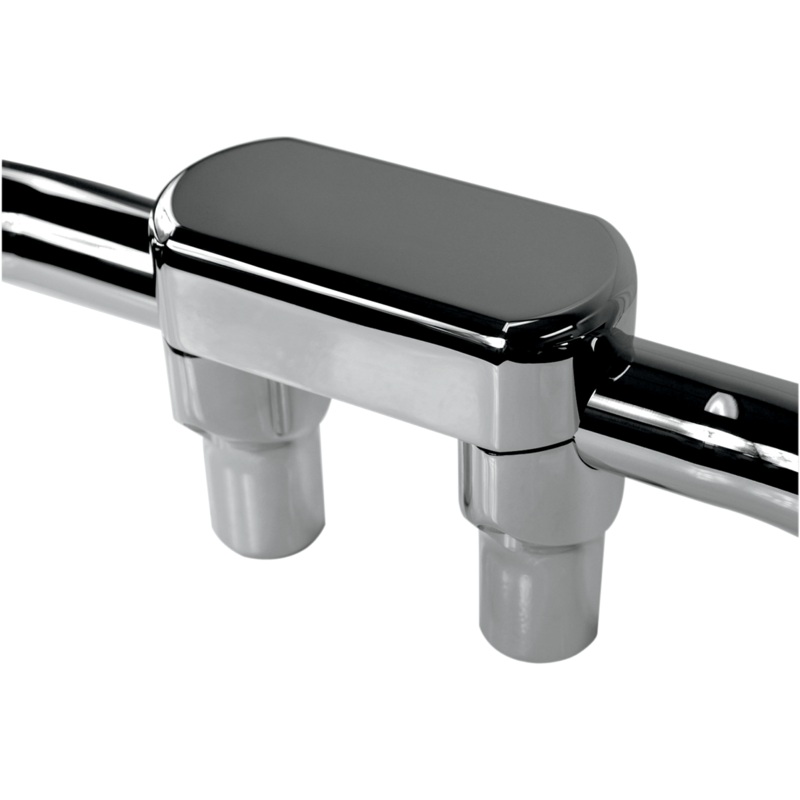DRAG SPECIALTIES 3 Chrome Big Buffalo Risers w/ Top Handlebar Riser & Top Clamp Kit