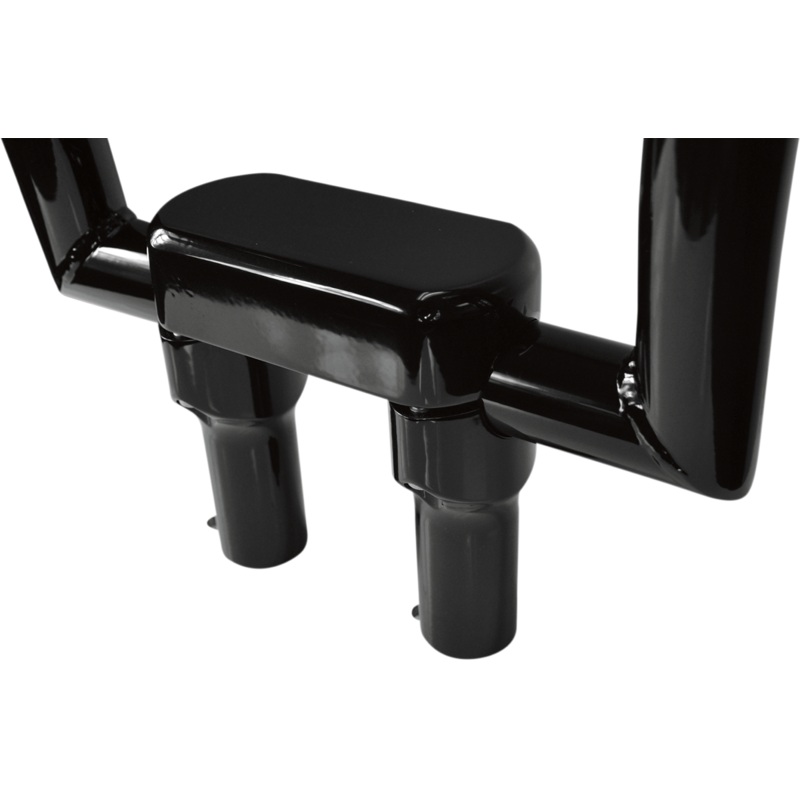 DRAG SPECIALTIES 4 Black Big Buffalo Risers w/ Top Handlebar Riser & Top Clamp Kit