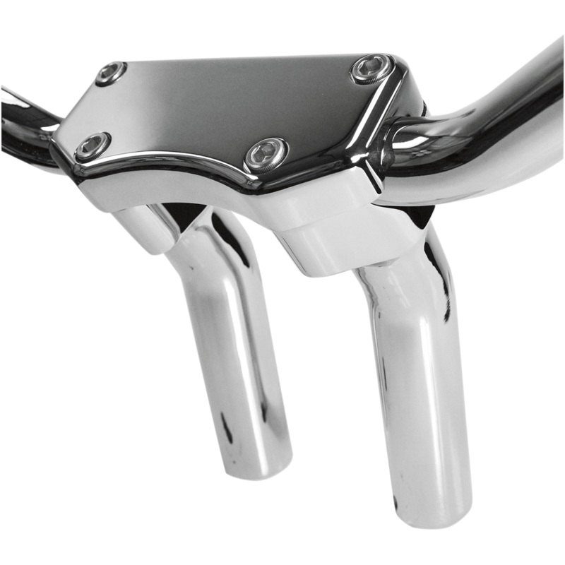 DRAG SPECIALTIES 5-1/2 Chrome Buffalo Risers w/ Top Handlebar Riser & Top Clamp Kit