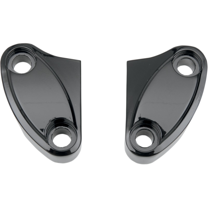 DRAG SPECIALTIES Black Two-Piece Handlebar Clamp Handlebar Riser Clamp