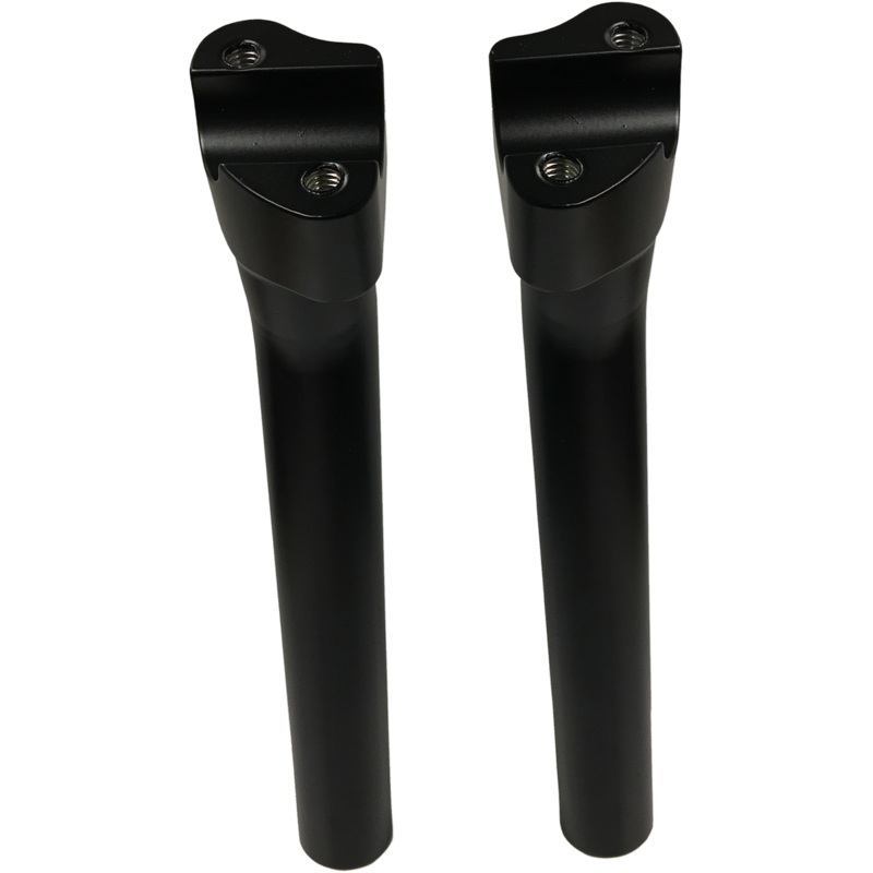 DRAG SPECIALTIES Flat Black 1-1/2 Buffalo Pullback Risers Buffalo Billet Aluminum Handlebar Riser