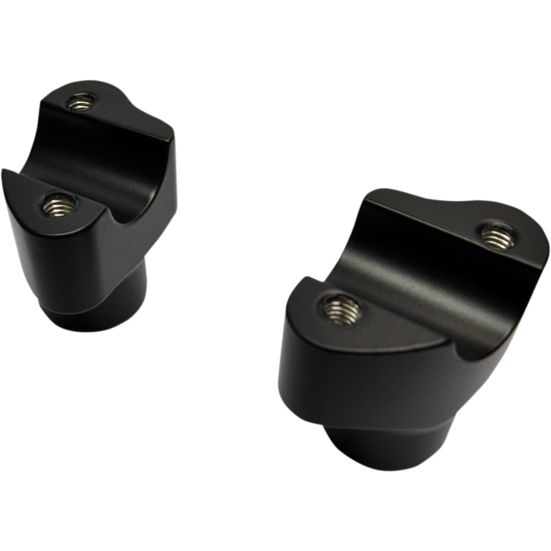 DRAG SPECIALTIES Flat Black 1-1/2 Buffalo Risers Buffalo Billet Aluminum Handlebar Riser