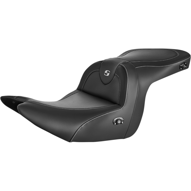 SADDLEMEN Roadsofa* Carbon Fiber Heated Seat – Black – without Backrest – GL1800 ’18-’23 H18-07-185HCT
