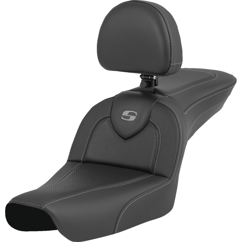SADDLEMEN RoadSofa* – Carbon Fiber – with Driver Backrest – FXDWG ’04-’05 804-05-185BR