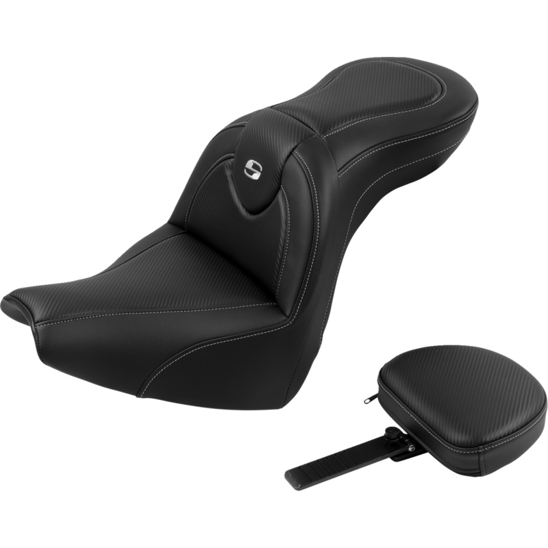 SADDLEMEN Roadsofa* Seat – with Backrest – Carbon Fiber – FXBR/S ’18-’20 818-31-185BR