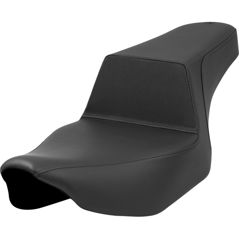 SADDLEMEN Step-Up Seat – Gripper Lumbar – Black – Extended Reach – Street Glide/Road Glide 823-07E-174