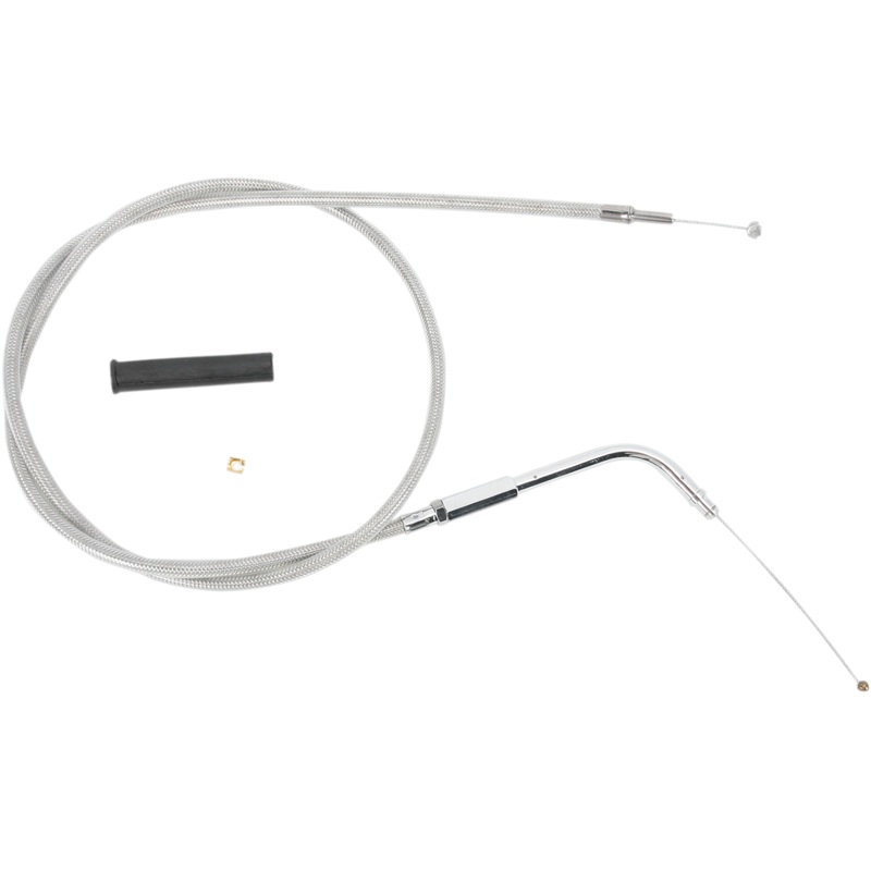 DRAG SPECIALTIES 26-1/2 Braided Idle Cable Stainless Braided Throttle/Idle Cable