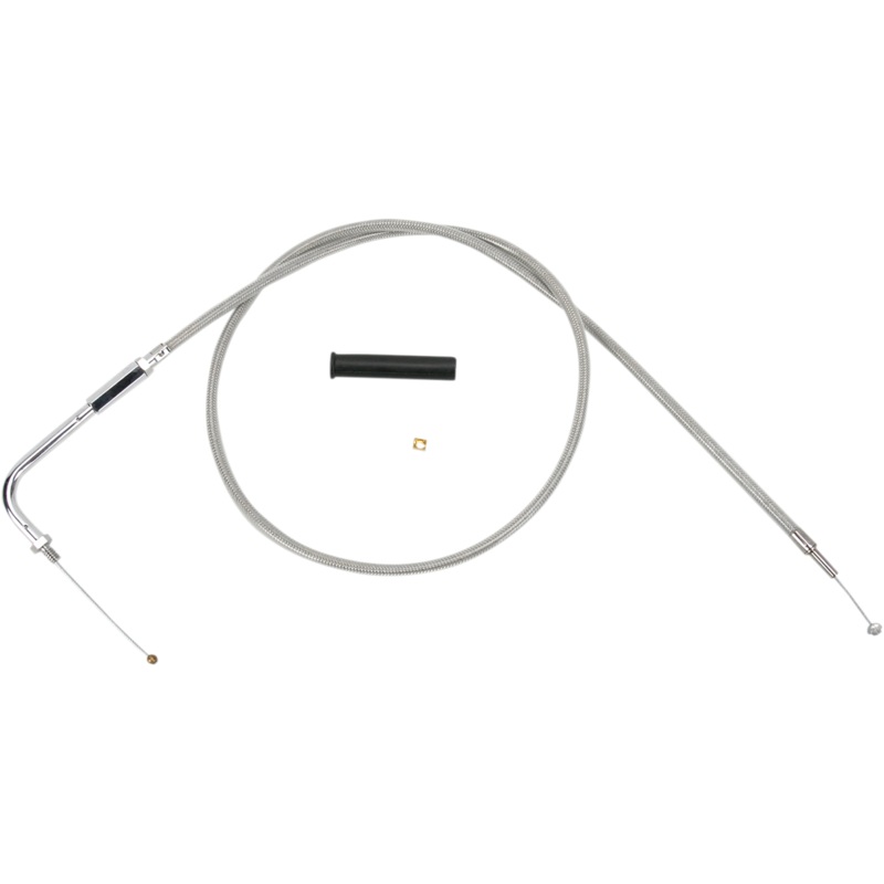 DRAG SPECIALTIES 37-9/10 Braided Throttle Cable Stainless Braided Throttle/Idle Cable